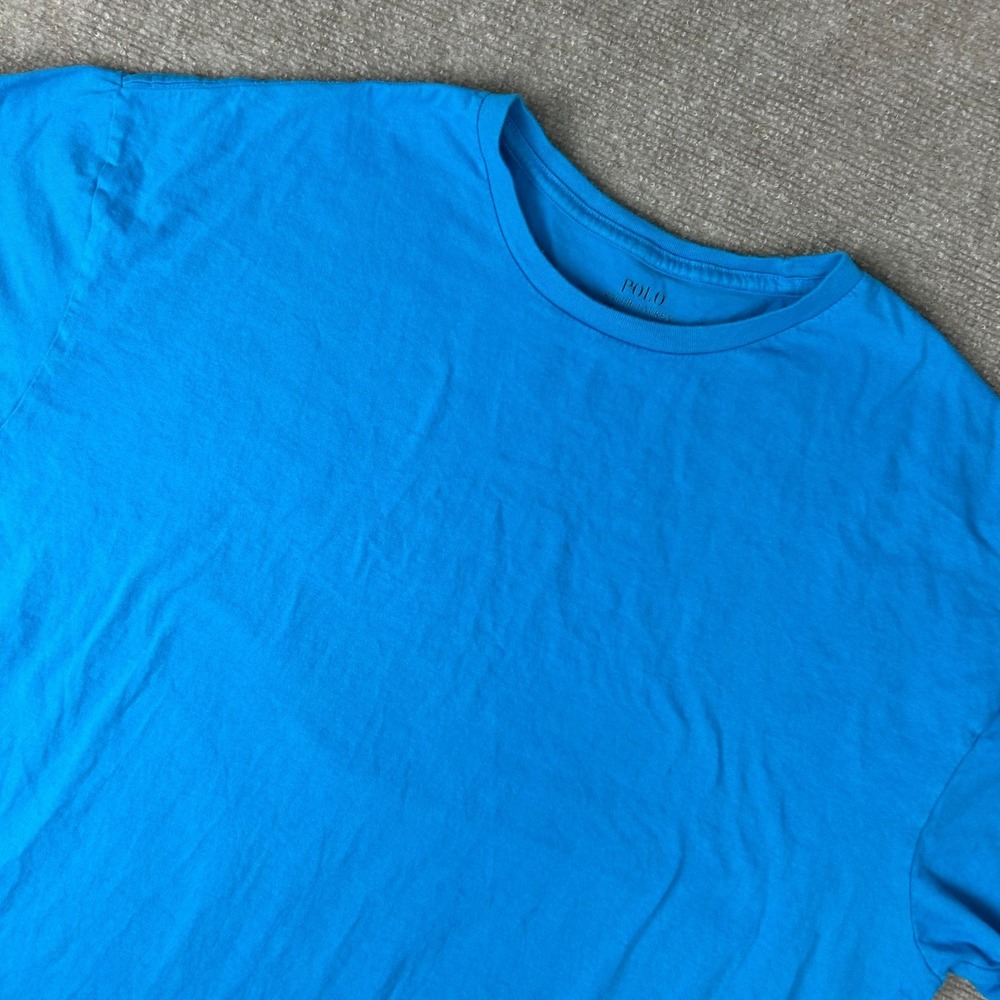 Polo Ralph Lauren T-Shirt Mens 2X Blue Cotton Classic Fit Pony Logo Pullover